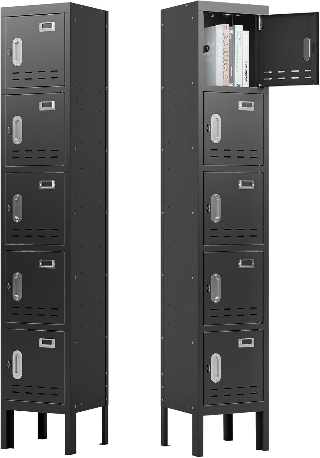 KaerWorld Metal Cabinet for Home & Office - Lockable Steel Locker with Door, 54" Height, for Gym, School, Garage, and Office Use