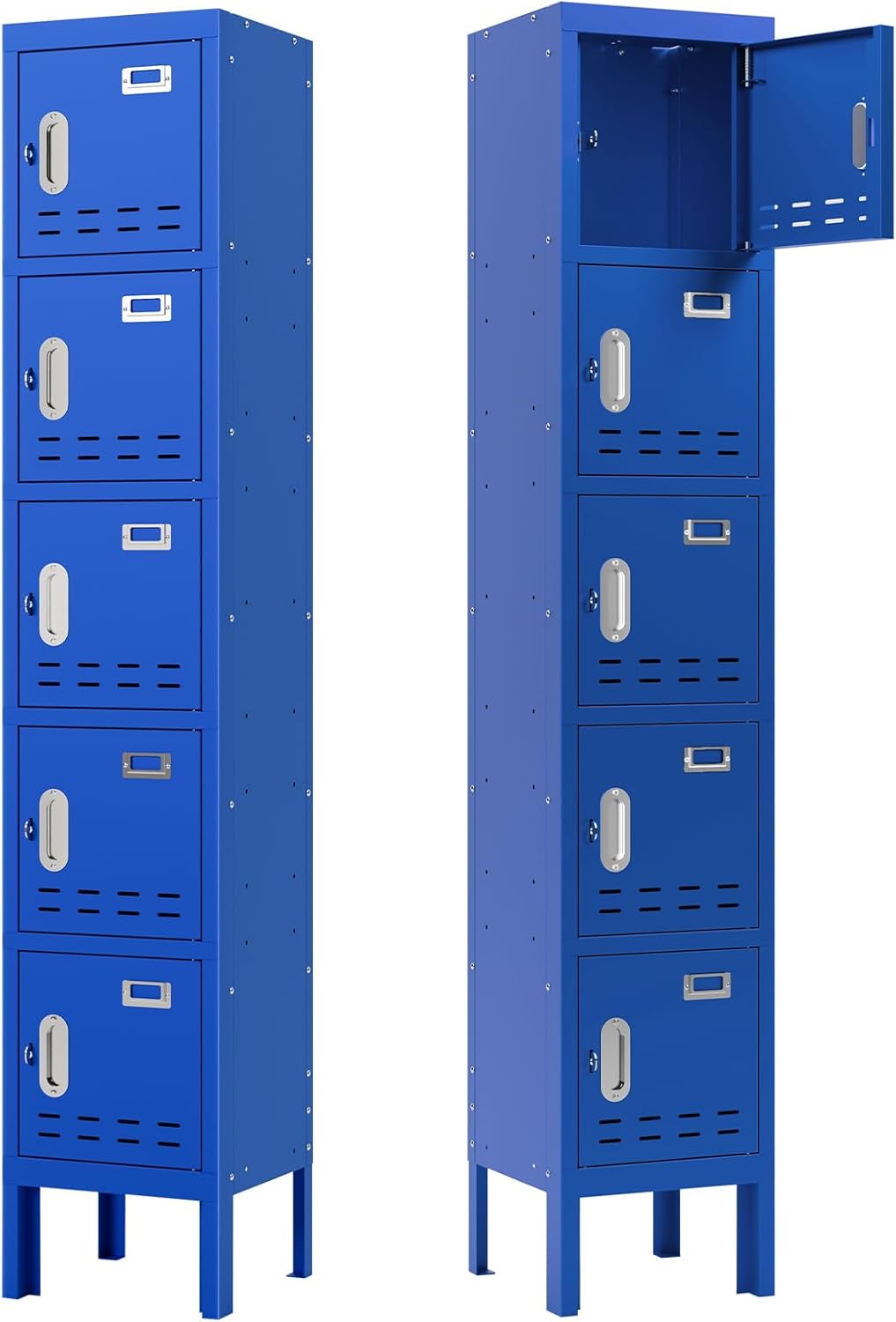 KaerWorld Metal Cabinet for Home & Office - Lockable Steel Locker with Door, 54" Height, for Gym, School, Garage, and Office Use