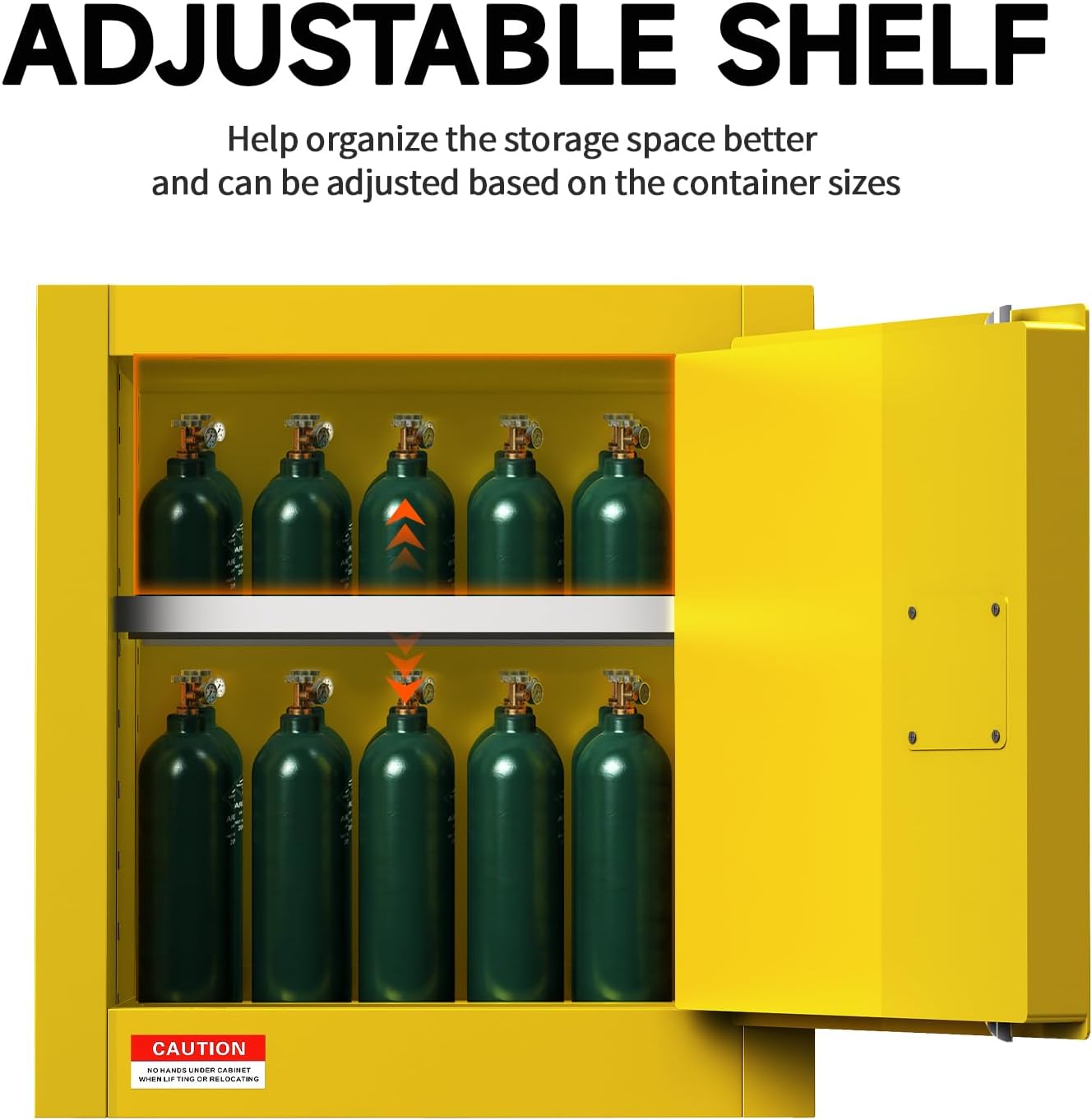 KaerWorld Flammable Cabinet - 4-45-Gallon Flammable Storage Cabinet with Adjustable Shelf for Commercial & Home Use