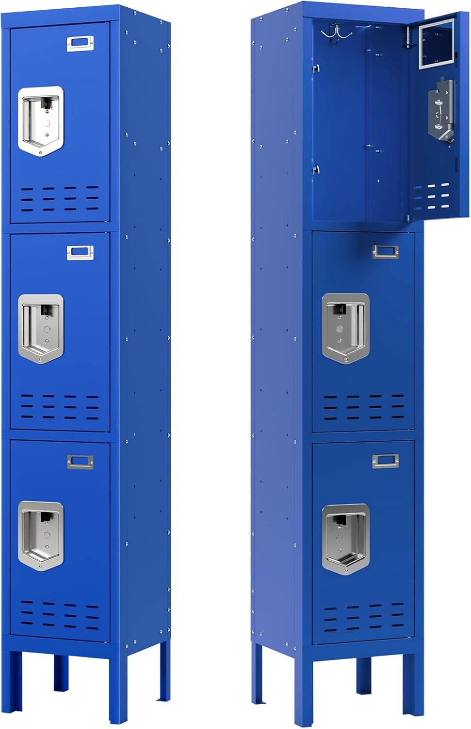 KaerWorld Metal Cabinet for Home & Office - Lockable Steel Locker with Door, 54" Height, for Gym, School, Garage, and Office Use