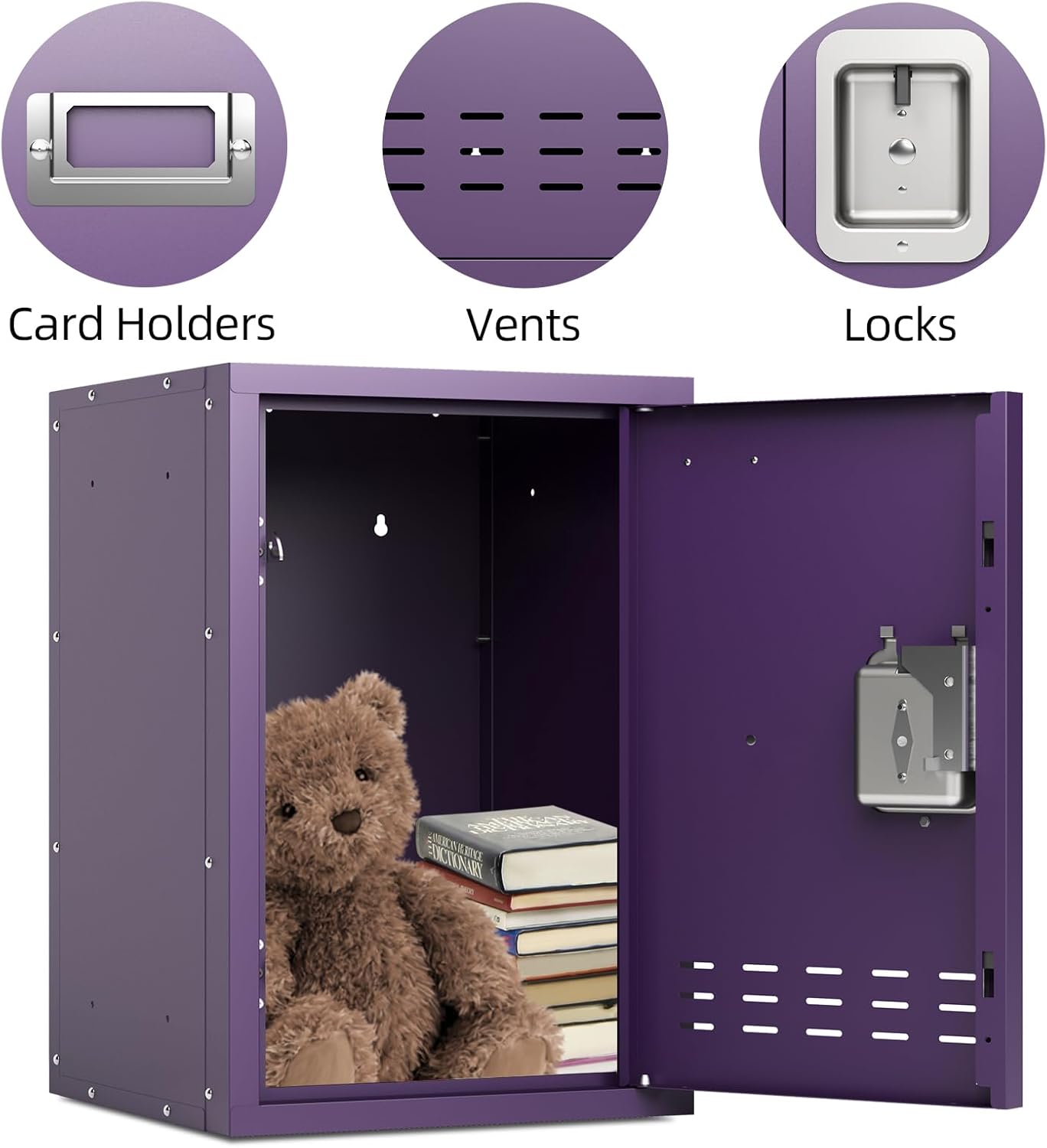 KaerWorld 24-Inch High Kids Storage Locker for Bedroom School and Playroom