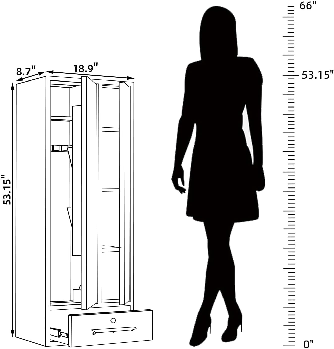 【Special Offer】Kaer 6 Double Door Gun Safe 1350