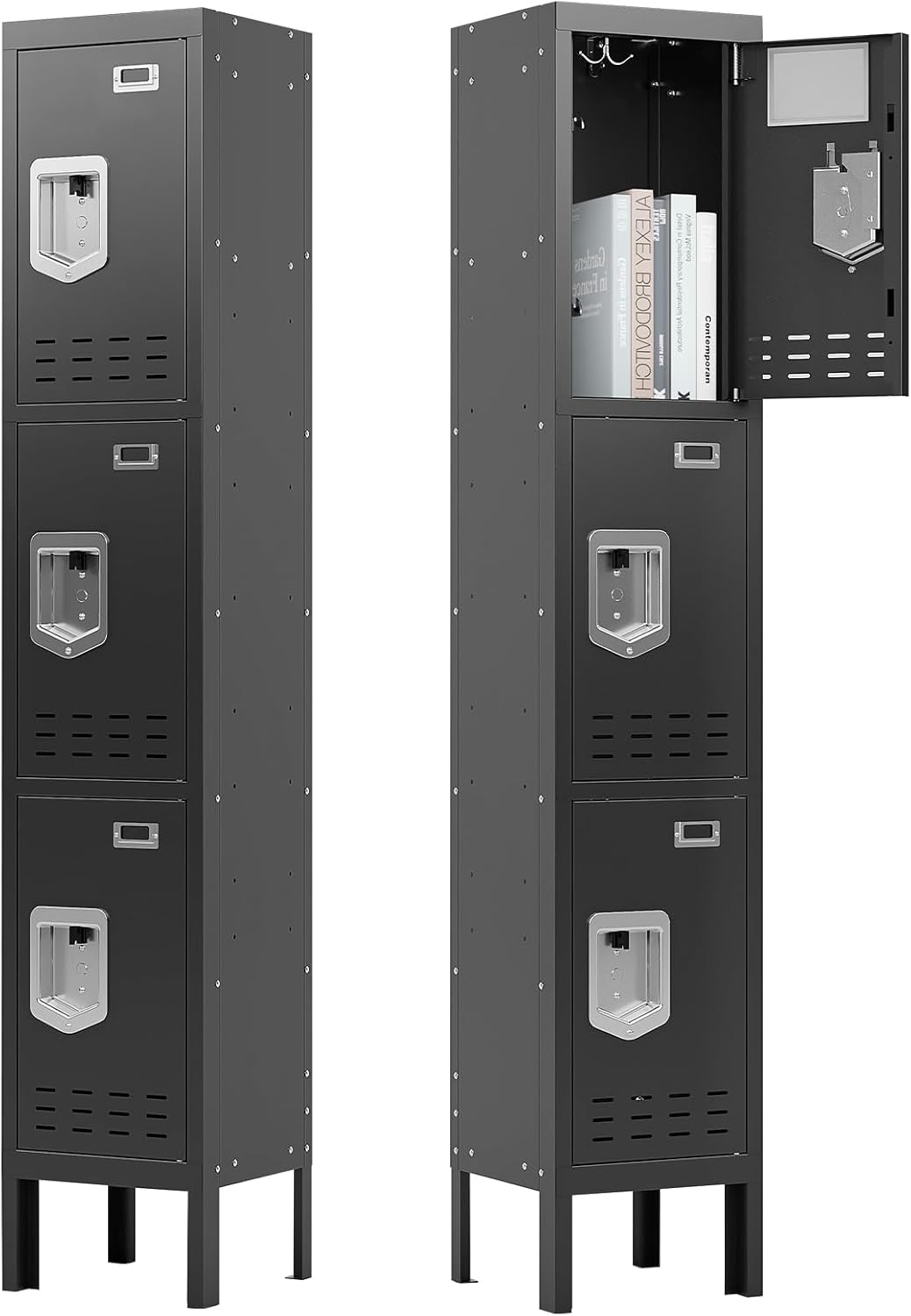 KaerWorld Metal Cabinet for Home & Office - Lockable Steel Locker with Door, 54" Height, for Gym, School, Garage, and Office Use