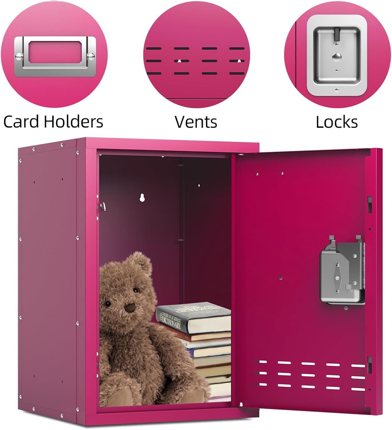 KaerWorld 24-Inch High Kids Storage Locker for Bedroom School and Playroom