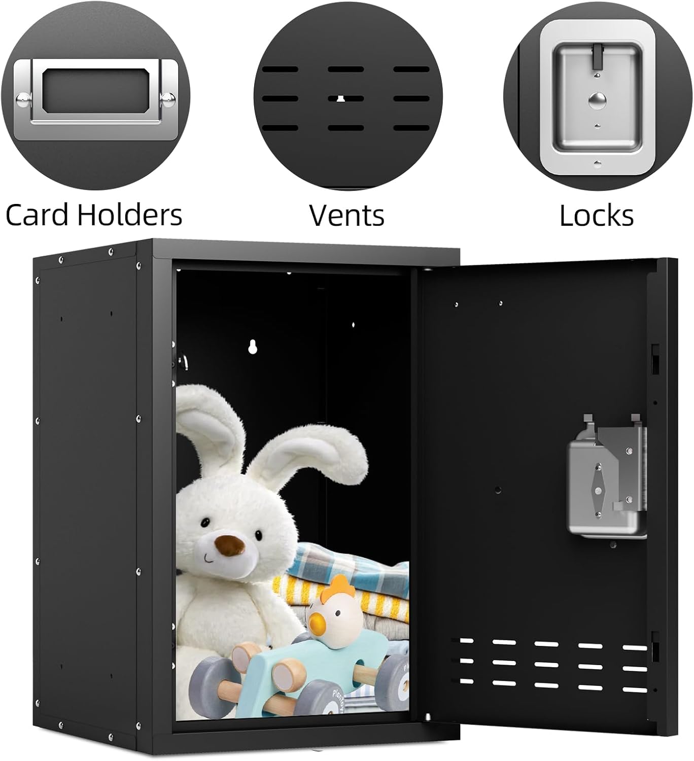 KaerWorld 24-Inch High Kids Storage Locker for Bedroom School and Playroom