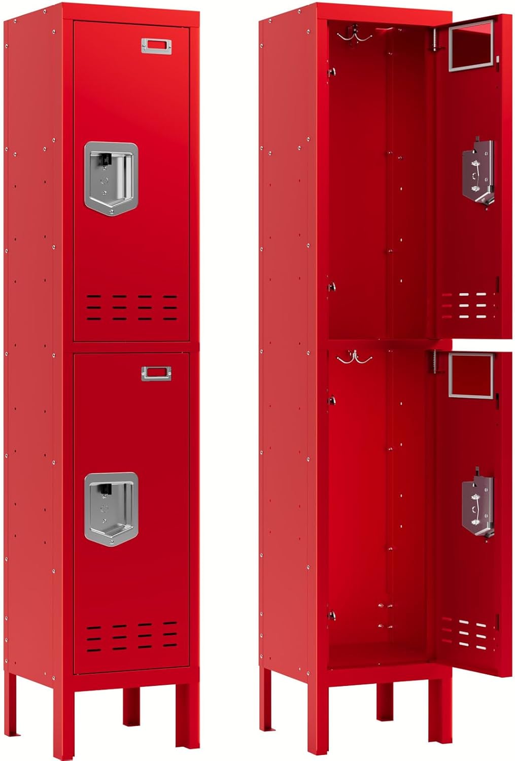 KaerWorld Metal Cabinet for Home & Office - Lockable Steel Locker with Door, 54" Height, for Gym, School, Garage, and Office Use