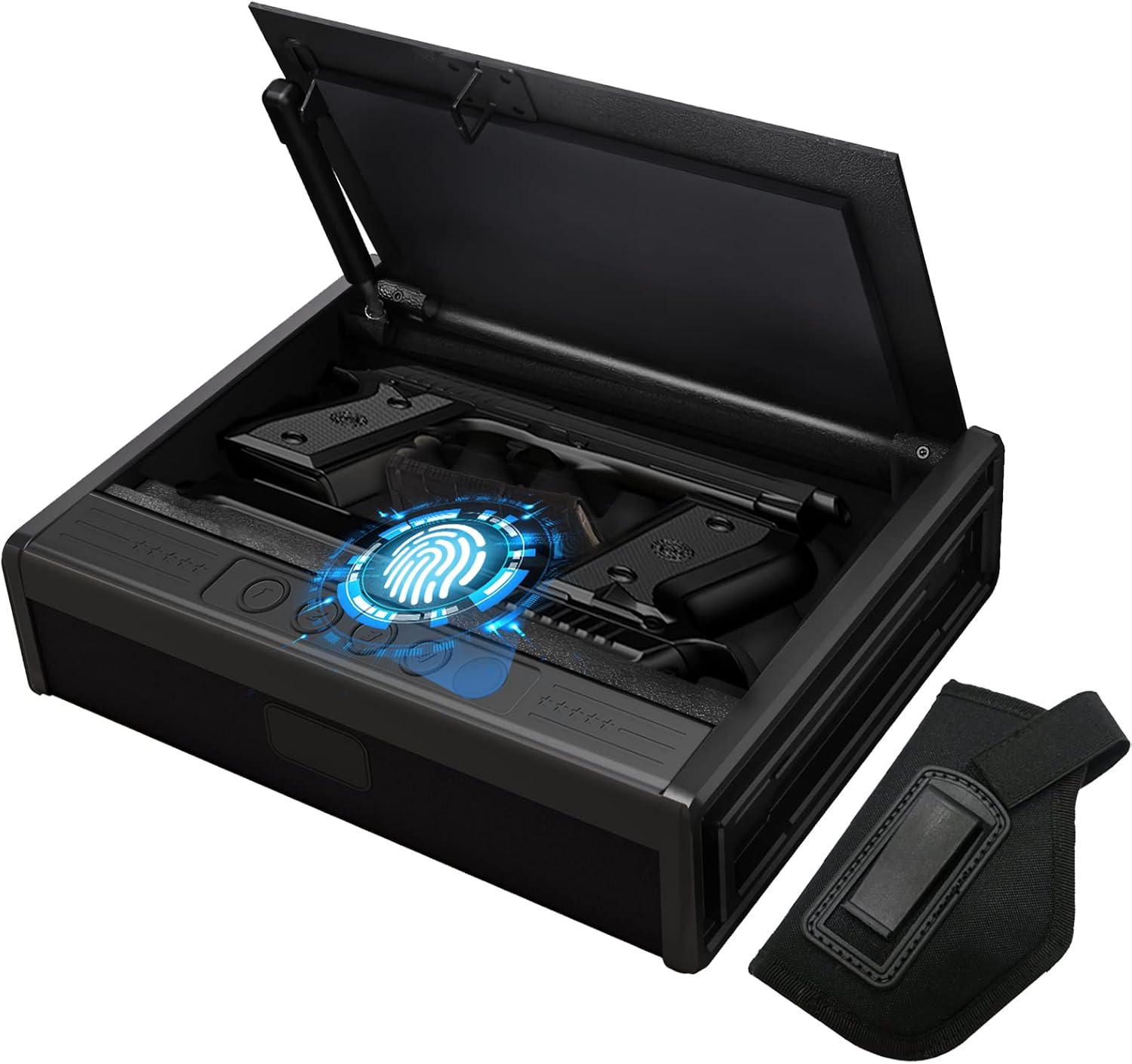 KaerWorld Pistol Safe - Compact and Secure Gun Safe for Pistols with Quick Access and Digital Lock B2