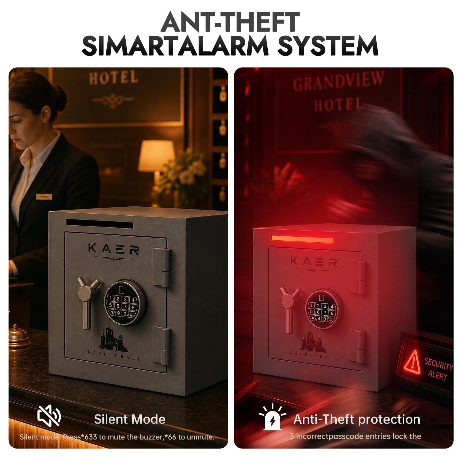 KAER 1.58 CuFt Drop Safe With Double Door