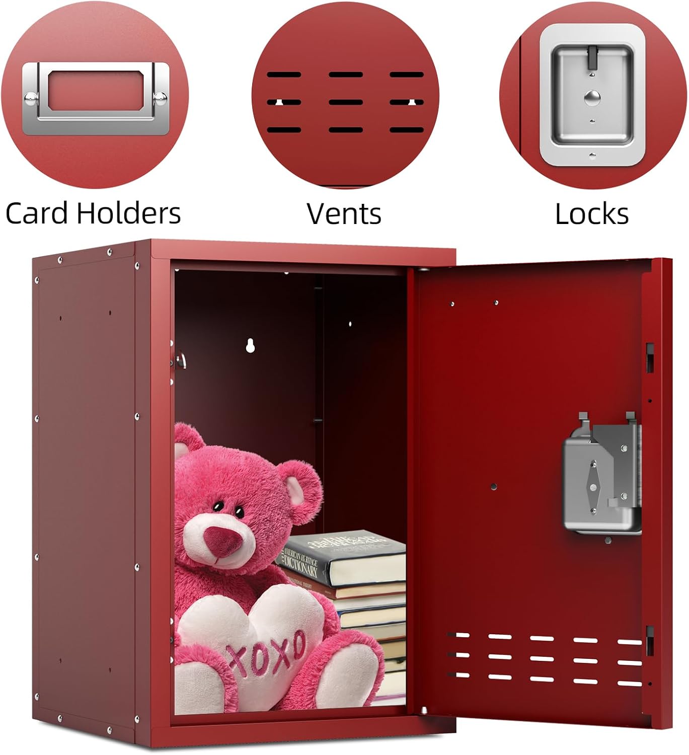 KaerWorld 24-Inch High Kids Storage Locker for Bedroom School and Playroom