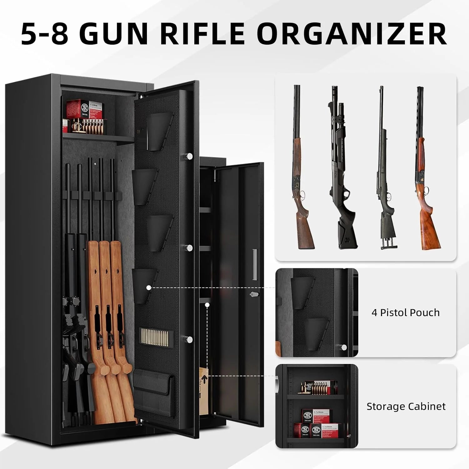 Kaer 7-8 Pre-Assembled Gun Safe 1250AB