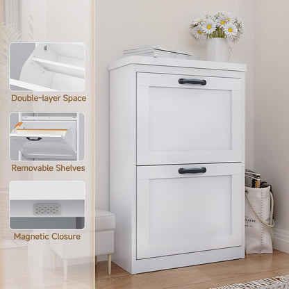 Kaer 2-Drawer Shoe Cabinet Vertical/Horizontal