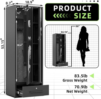 【Special Offer】Kaer 6 Double Door Gun Safe 1350