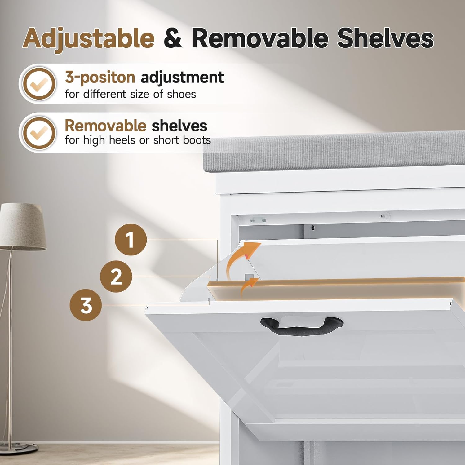 Kaer 2-Drawer Shoe Cabinet Vertical/Horizontal