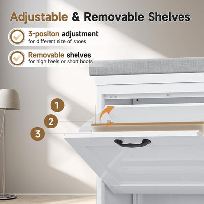 Kaer 2-Drawer Shoe Cabinet Vertical/Horizontal
