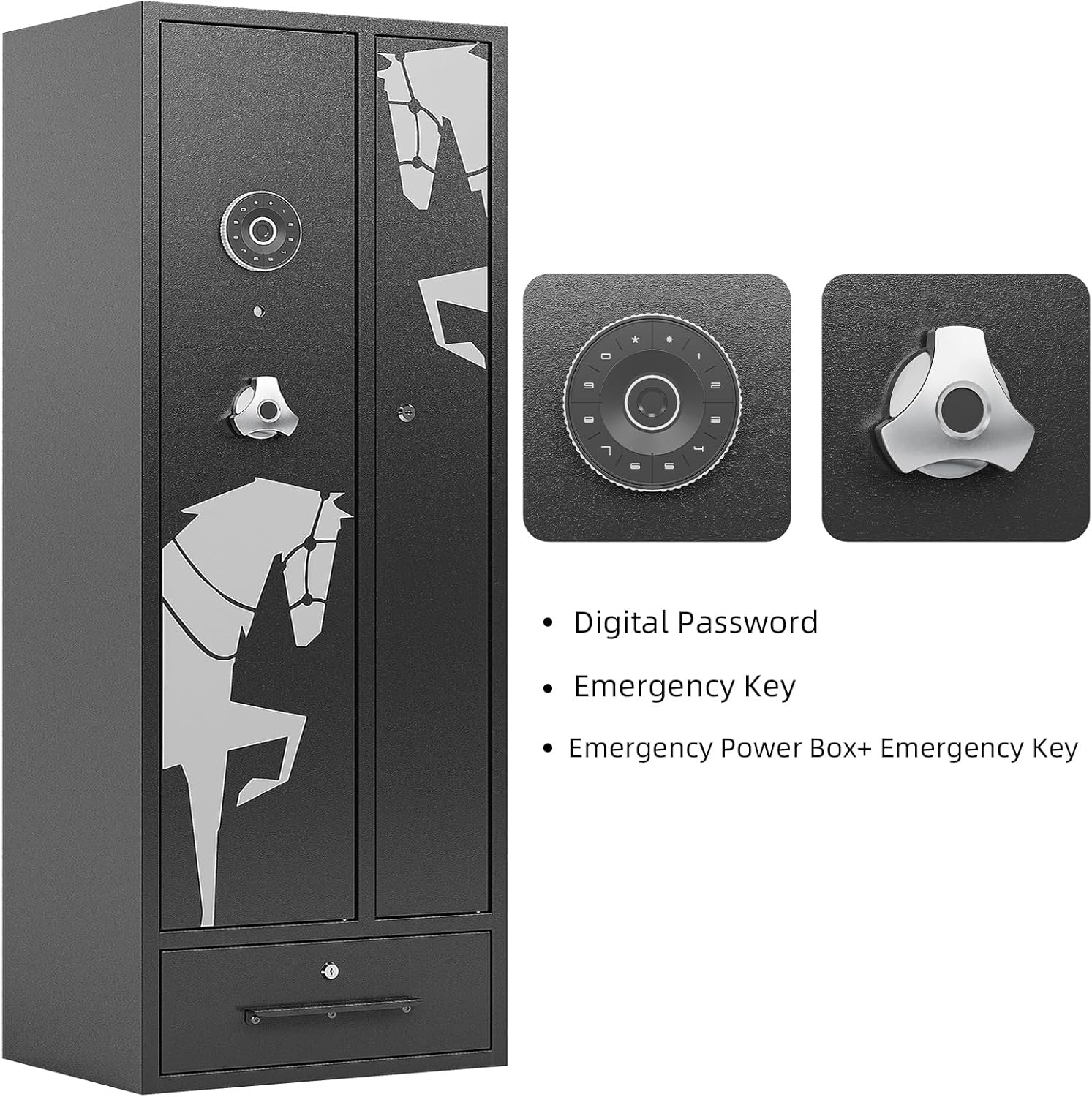 【Special Offer】Kaer 6 Double Door Gun Safe 1350