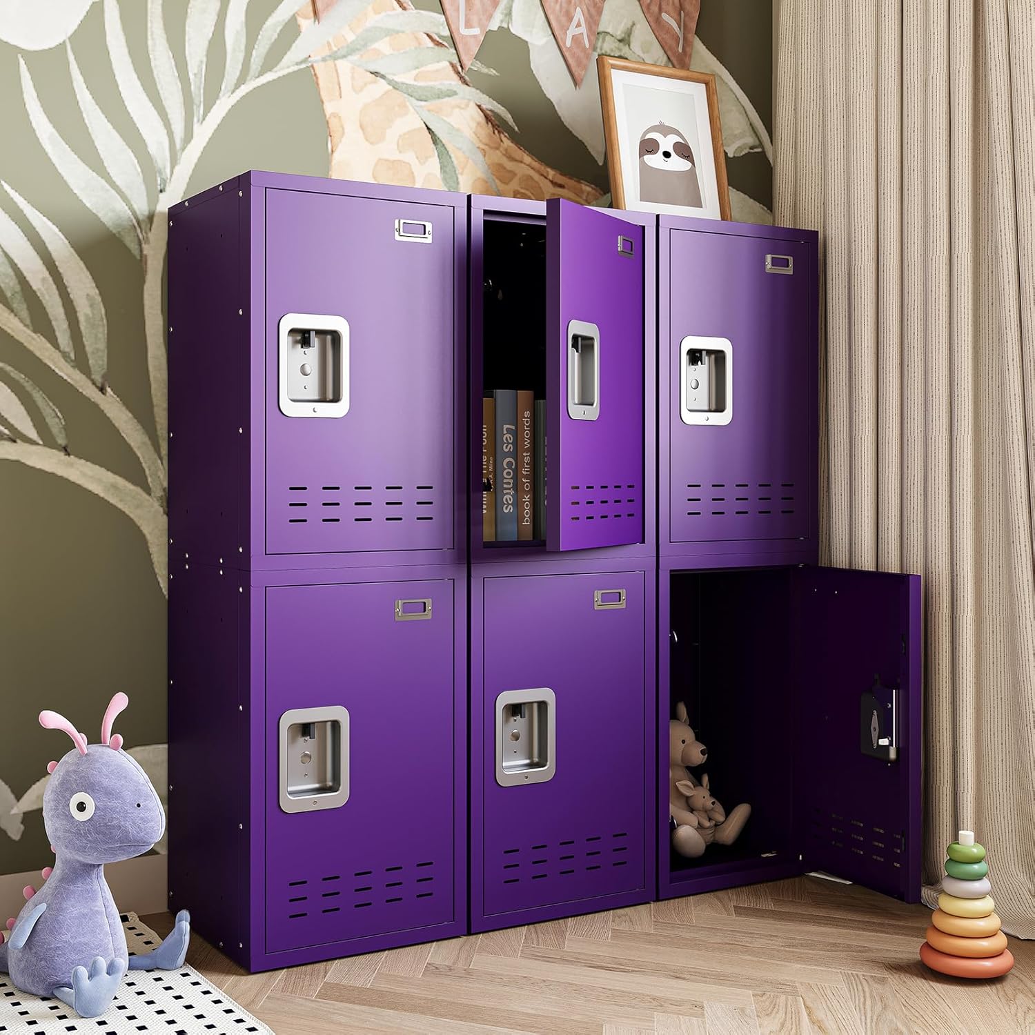 KaerWorld 24-Inch High Kids Storage Locker for Bedroom School and Playroom