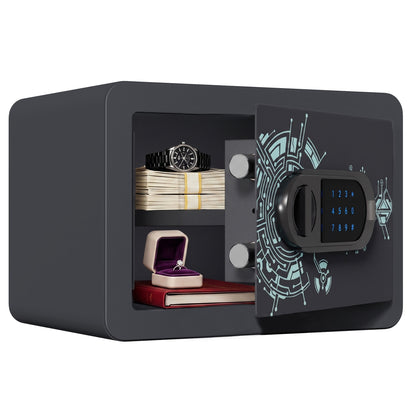 KAER Compact Digital Safe Box with Removable Shelf