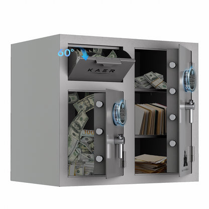 Heavy Duty 10.2 CuFt Commercial Drop Safe – Dual Deposit & Storage Design