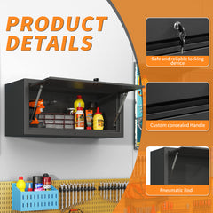 Heavy Duty Metal Wall Mounted Tool Storage Cabinet Steel Metal Garage Storage Cabinet for Garage Workshop Assembly Required