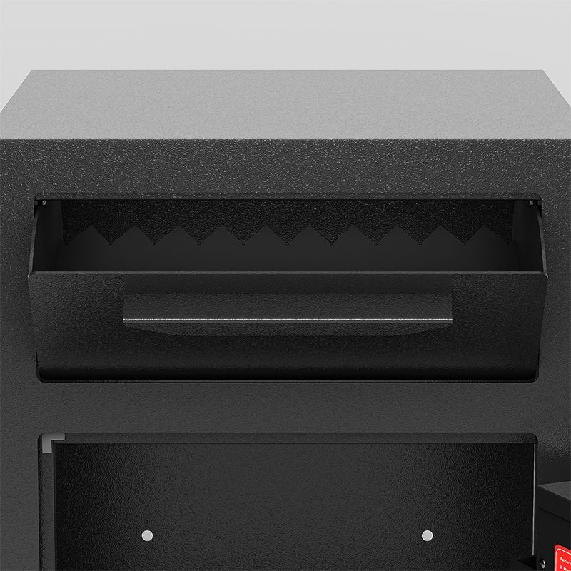 KaerWorld 2.6 Cub Depository Drop Safe - Fireproof Lock Box with Digital Combination, Anti-Fishing & Silent Deposit for Business & Home Use