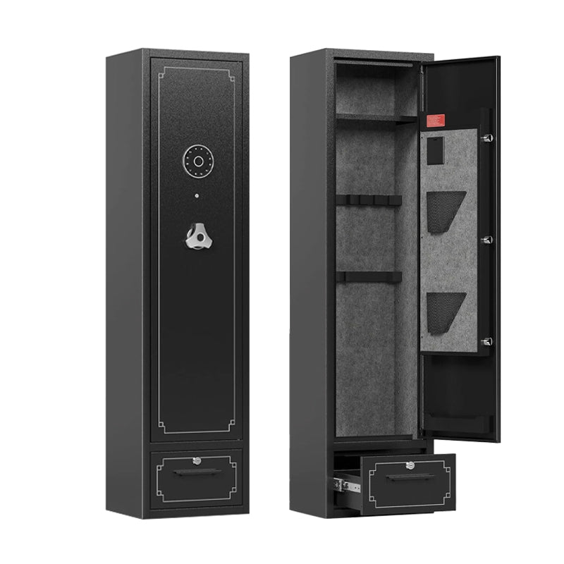 KaerWorld 4~8 Gun Safe,Gun Safes & Cabinets,Gun Safes for Home Rifle and Pistols,Rifle Gun Safe With Drawer,Gun Cabinet for Rifles,Shotguns With Scopesand Shotguns,Gun Safe With Removable Shelf and Gun Rack (3~8 Gun Safe - Digital)