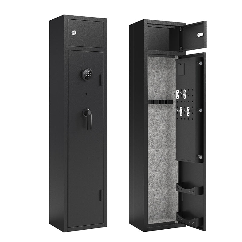 KaerWorld Large Gun Safe for Rifles and Shotguns, Quick Access to 3-5 Gun Rifle Safes(With/Without Scope),Guns Cabinet With Double Door Key/Fingerprint Password, Silent Alarm Mode