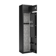 KaerWorld Large Gun Safe for Rifles and Shotguns, Quick Access to 3-5 Gun Rifle Safes(With/Without Scope),Guns Cabinet With Double Door Key/Fingerprint Password, Silent Alarm Mode