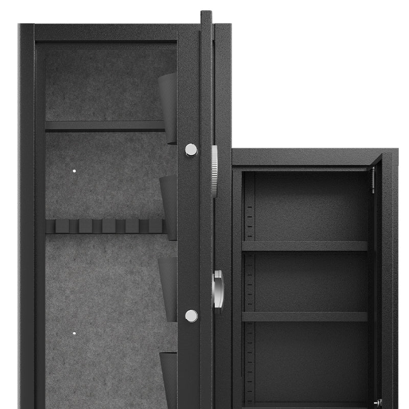 KaerWorld 7-8 Gun Safe for Rifles and Pistols – Quick Access Metal Storage Cabinet with Pistol Pouches, Secure Gun Cabinet for Enhanced Firearm Safety