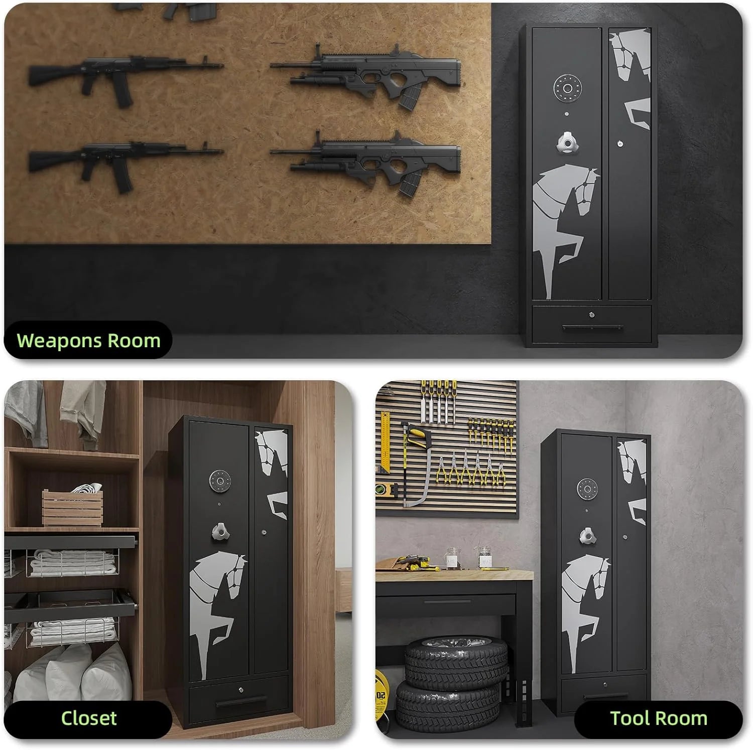【Special Offer】Kaer 6 Double Door Gun Safe 1350