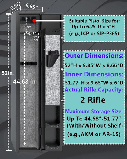 Kaer 2 Pre-Assembled Gun Safe 1320W