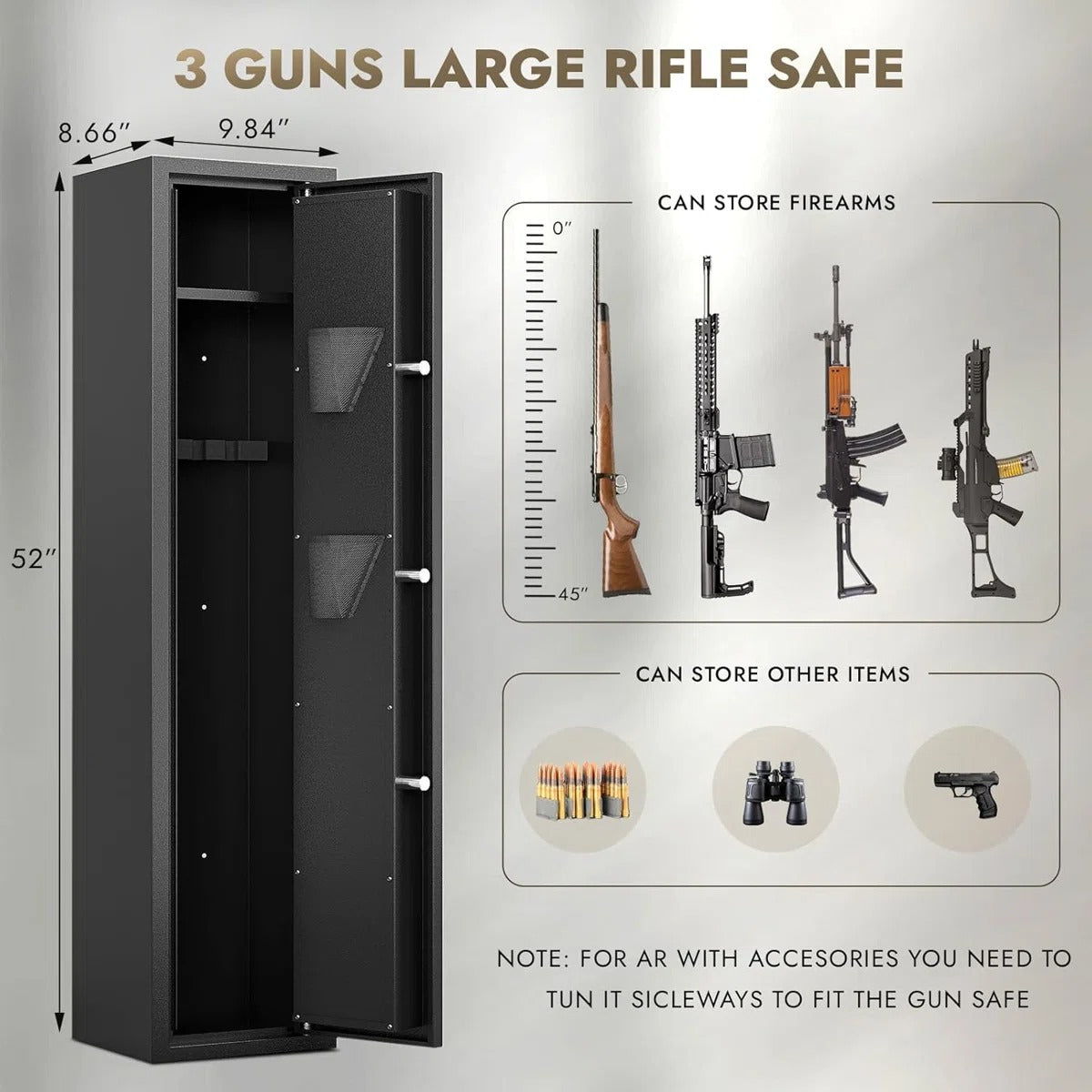 【Special Offer】Kaer 2-4 Rifles Gun Safe