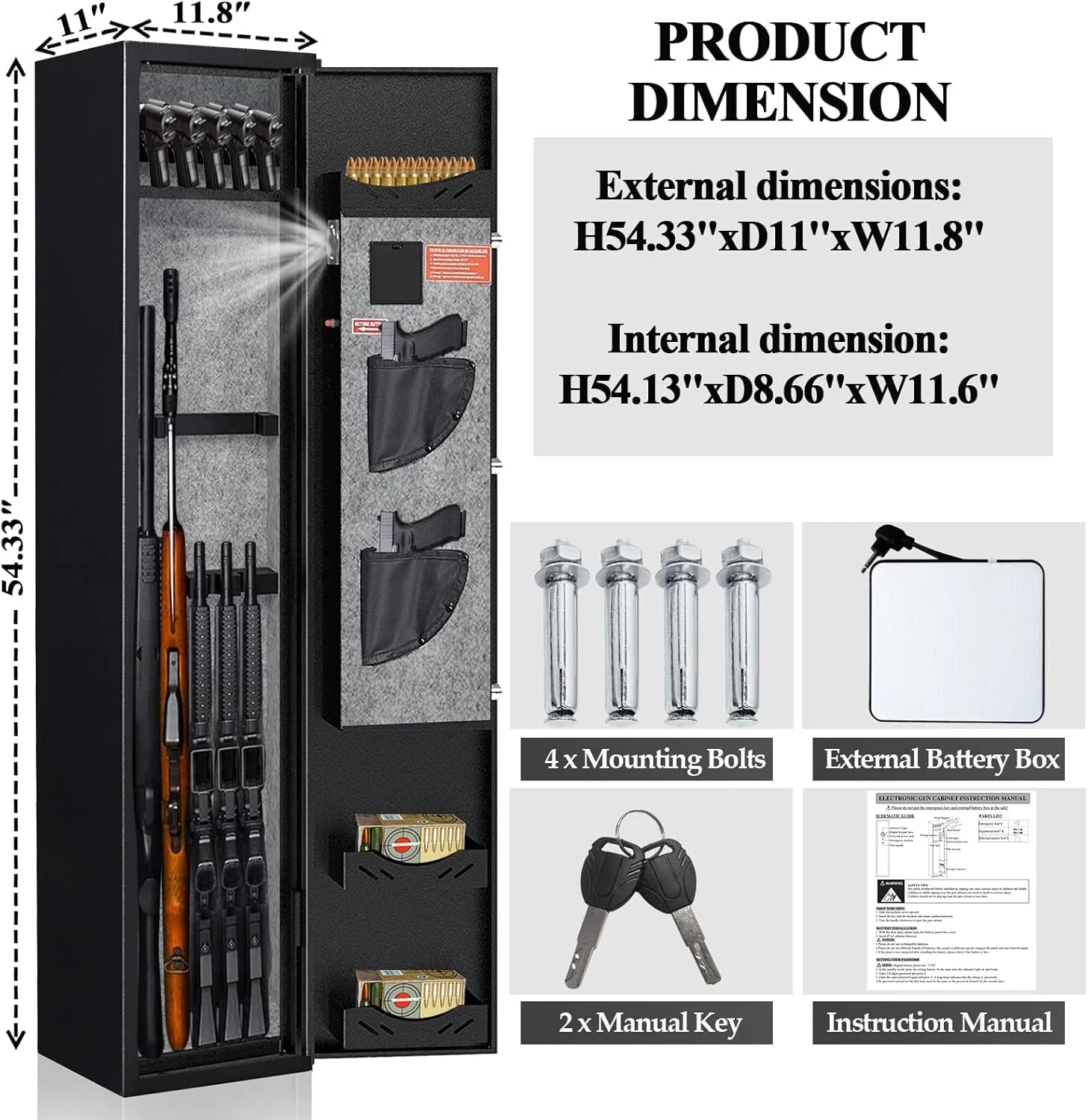 Kaer 3-5 Pre-Assembled Gun Safe 1380
