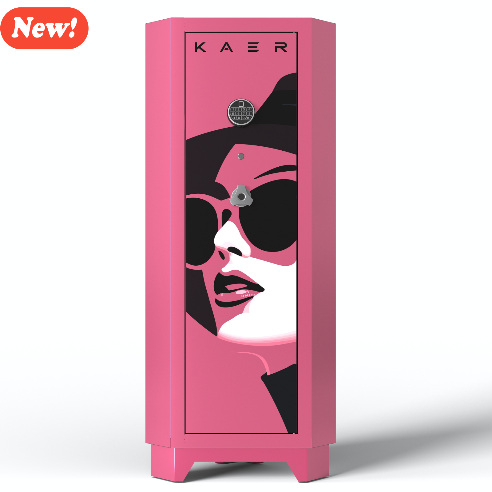 KAER Pink Corner Gun Safe for 6–8 Rifles & 4 Handguns