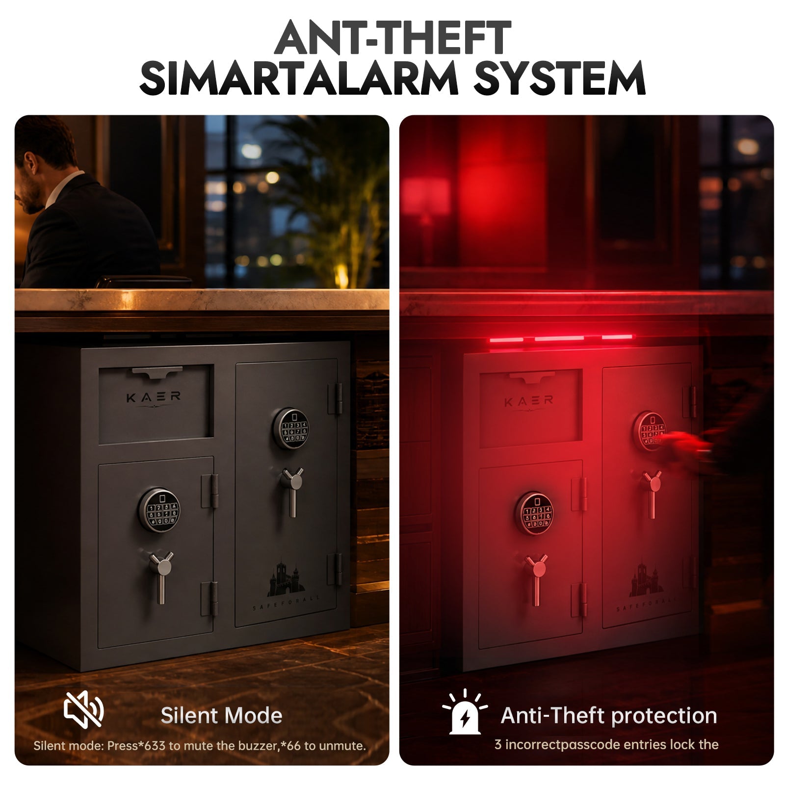 Heavy Duty 10.2 CuFt Commercial Drop Safe – Dual Deposit & Storage Design - KaerWorld