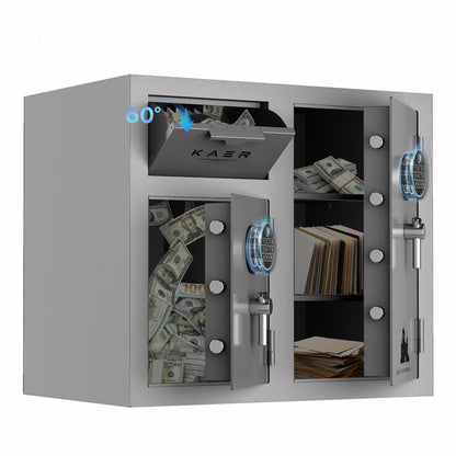 Heavy Duty 10.2 CuFt Commercial Drop Safe – Dual Deposit & Storage Design - KaerWorld