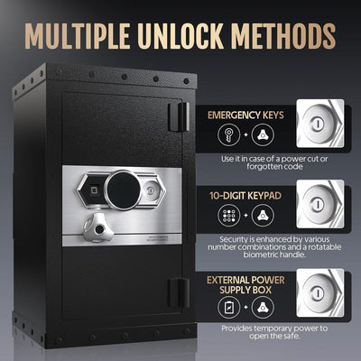 KAER Heavy-Duty Pistol Jewelry Safe Box Fingerprint – KaerWorld