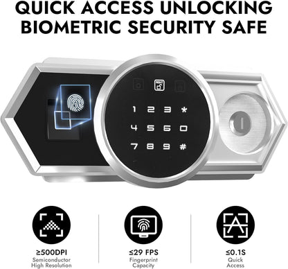 Heavy - Duty Pistol Jewelry Safe Box Fingerprint - KaerWorld