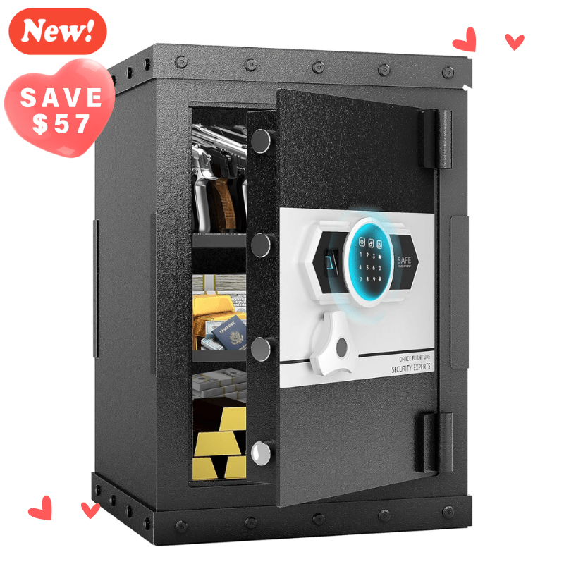 Heavy - Duty Pistol Jewelry Safe Box Fingerprint - KaerWorld