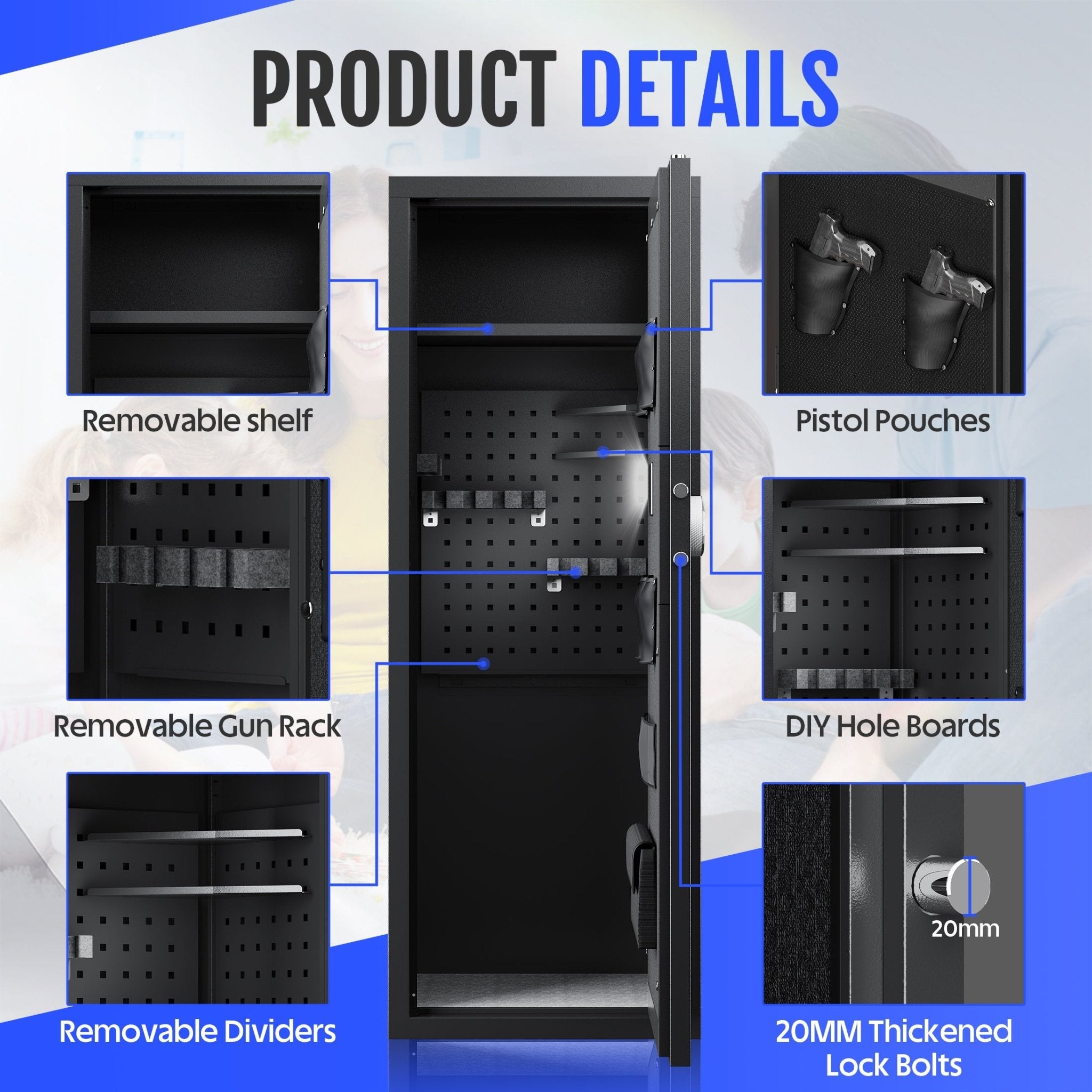 Kaer 10 - 12 Gun Safe 1400CZ W - KaerWorld