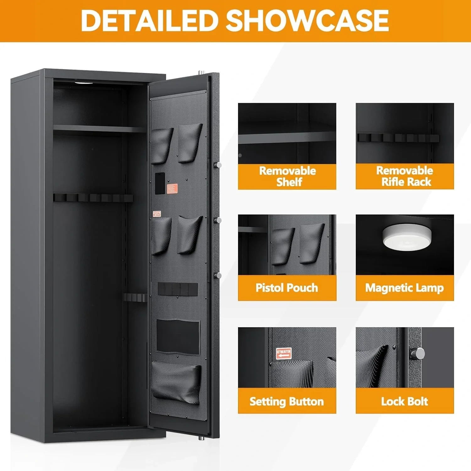 Kaer 10 - 12 Gun Safe 1400MD Rivet Design - KaerWorld