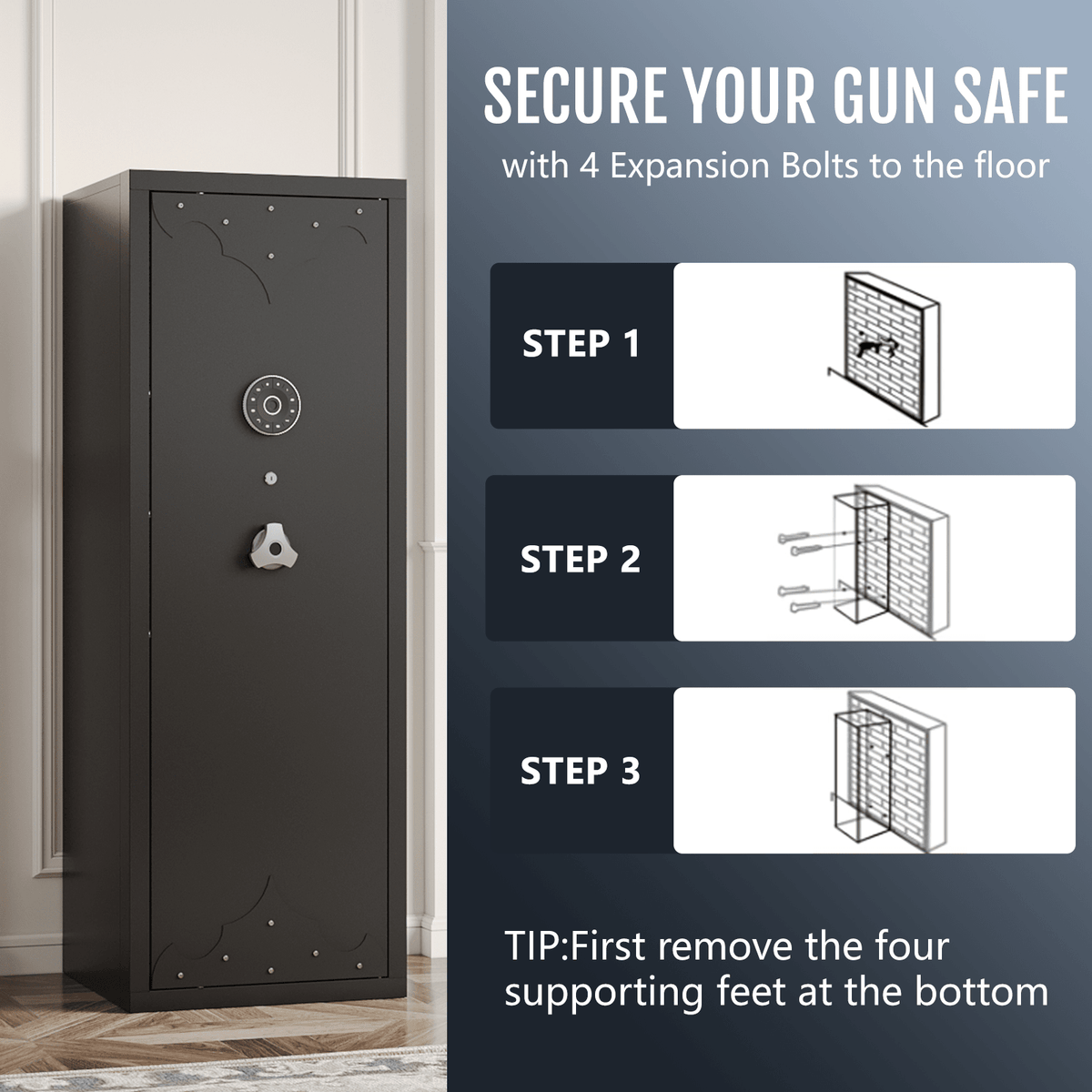 KAER 10-12 Gun Safe 1400MD Rivet Design - KaerWorld