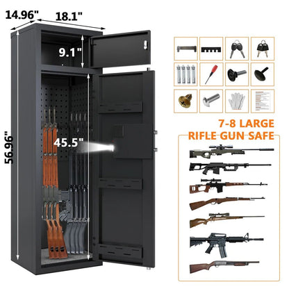 Kaer 10 - 12 Gun Safe 1447 Grey/BLACK - KaerWorld