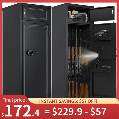 Kaer 10 - 12 Gun Safe 1447 Grey/BLACK - KaerWorld
