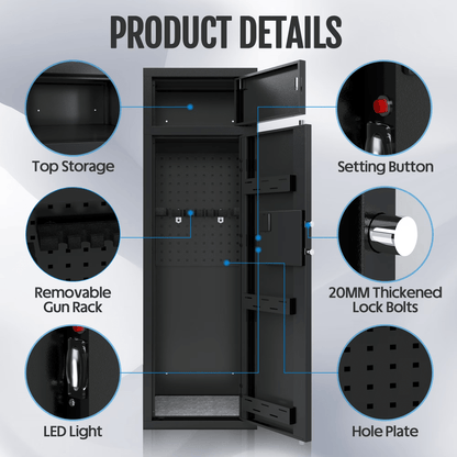 Kaer 10 - 12 Gun Safe 1447 Grey/BLACK - KaerWorld