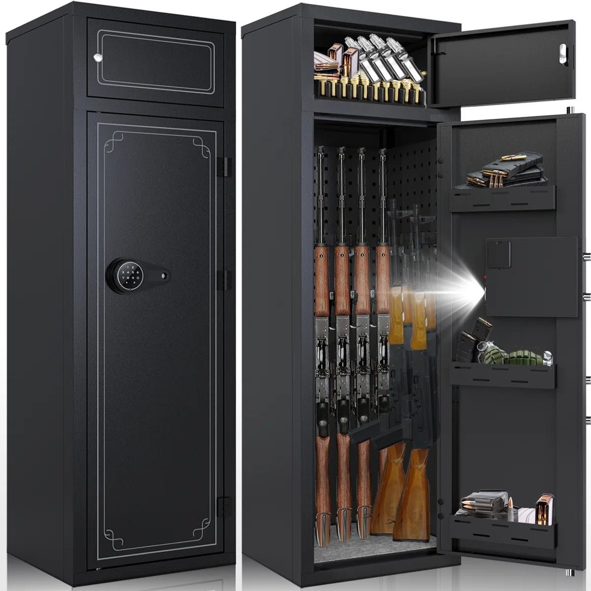 Kaer 10 - 12 Gun Safe 1447 Grey/BLACK - KaerWorld
