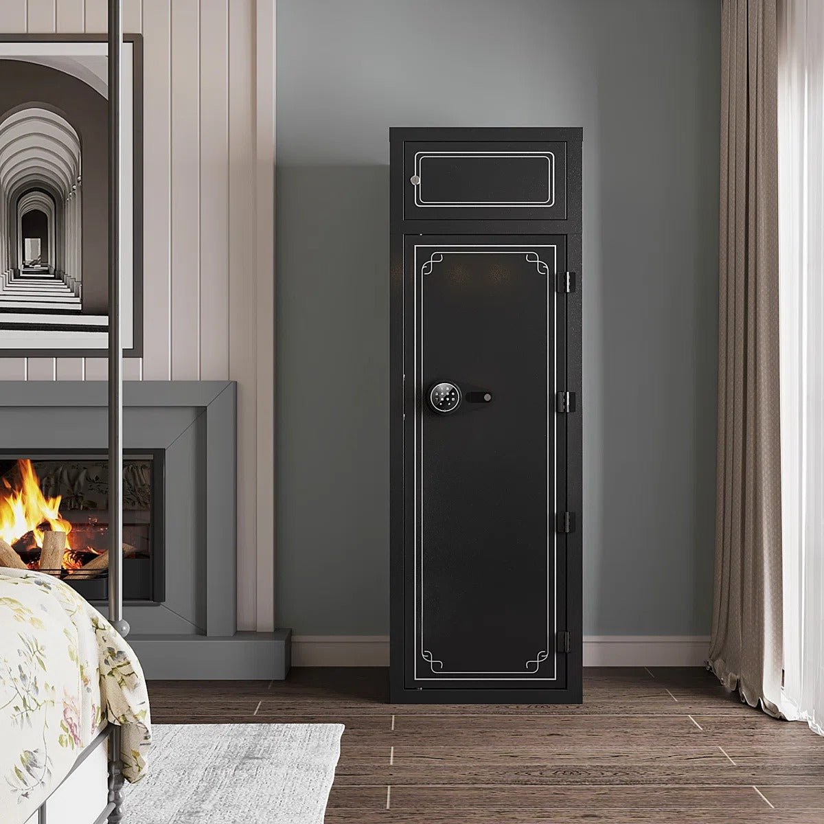 Kaer 10 - 12 Gun Safe 1447 Grey/BLACK - KaerWorld