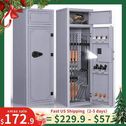 Kaer 10 - 12 Gun Safe 1447 Grey/BLACK - KaerWorld