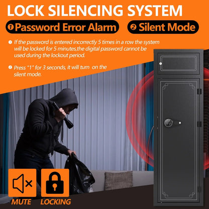 Kaer 10 - 12 Gun Safe 1447 Grey/BLACK w - KaerWorld