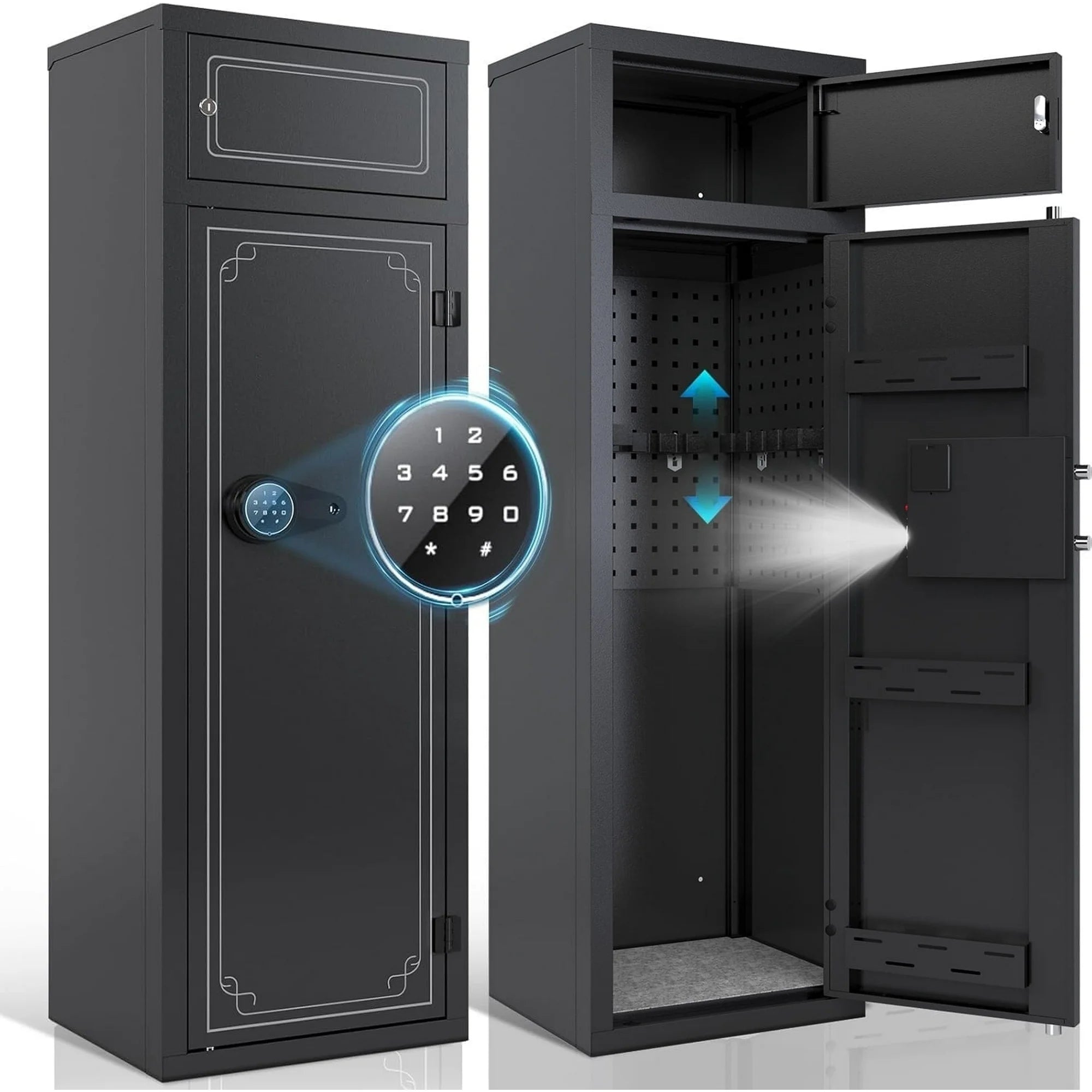 Kaer 10 - 12 Gun Safe 1447 Grey/BLACK w - KaerWorld
