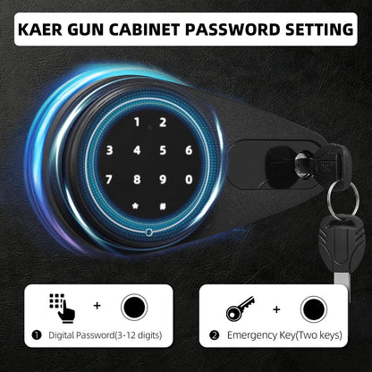 Kaer 10 - 12 Gun Safe 1447 Grey/BLACK w - KaerWorld